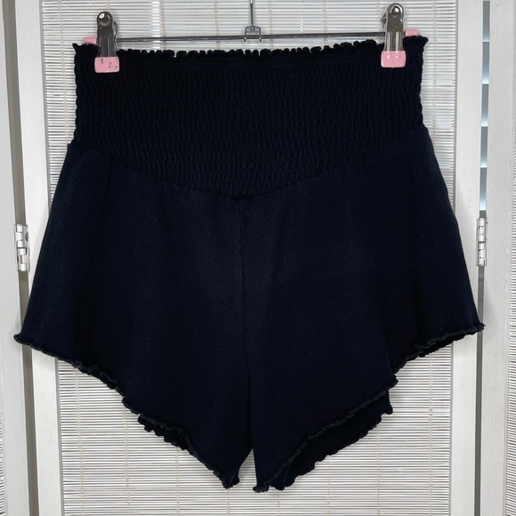Lovers and Friends Black Smocked Shorts - Picture 1 of 7